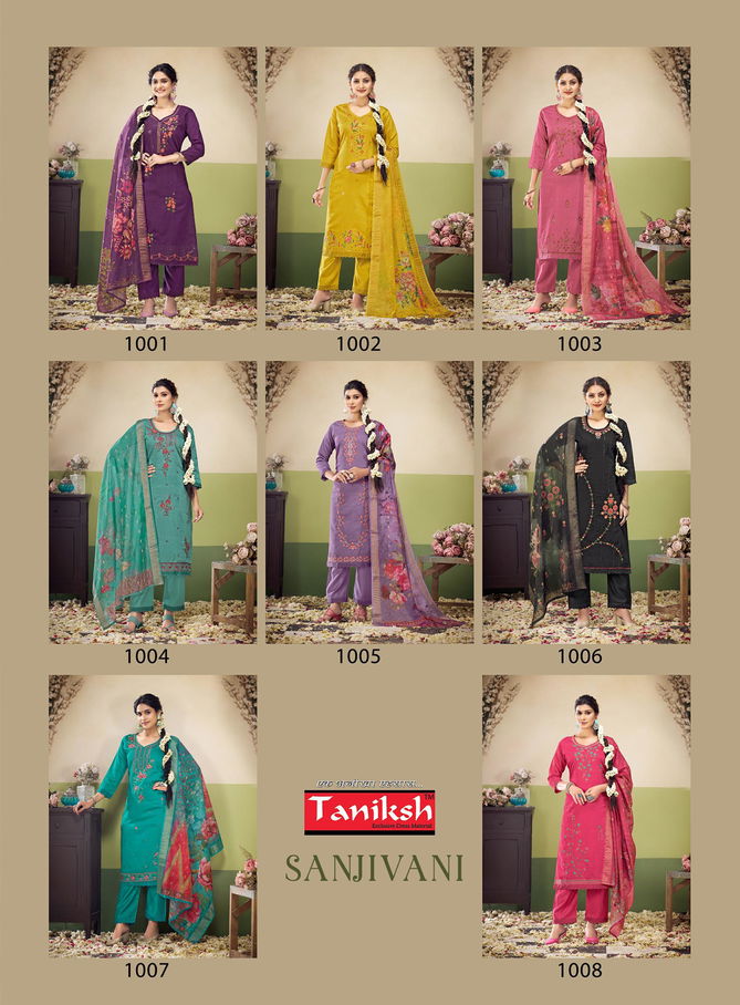 Sanjivani Vol 1 By Taniksh Cotton Viscose Embroidery Kurti Bottom With Dupatta Wholesale Shop In Surat
